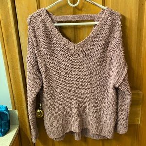 knit open back sweater